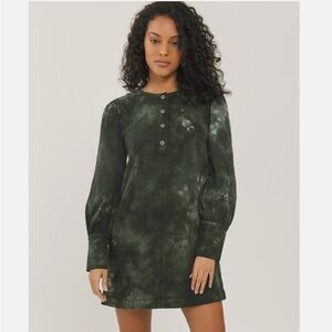 Edie Dress Tie Dye Army Green NWT Something Navy